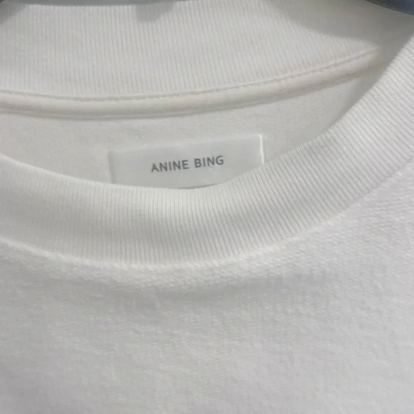 Anine Bing Reed Sweatshirt Ivory White - Picture 4 of 7